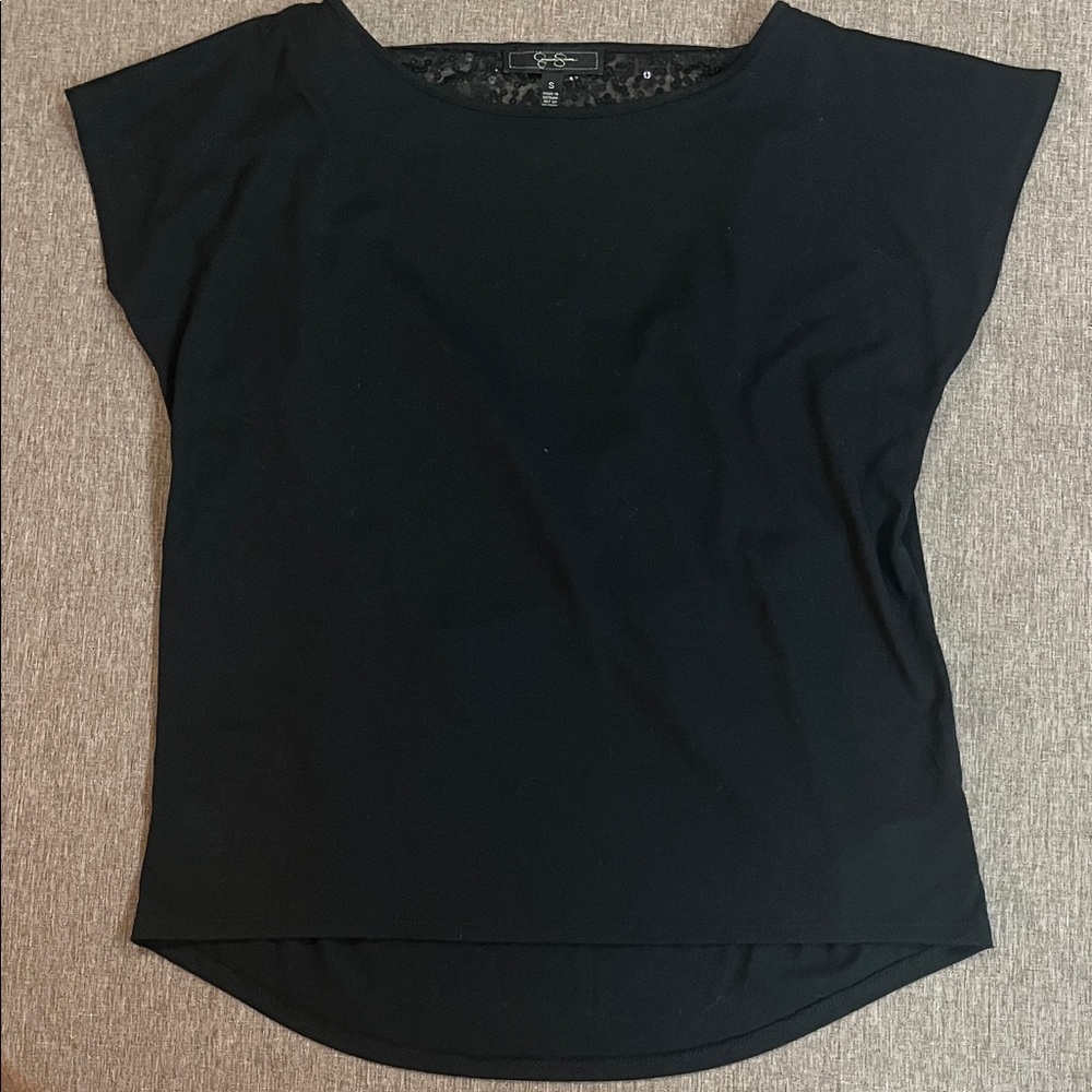Jessica Simpson Elegant Black Blouse W/Sequins on Back